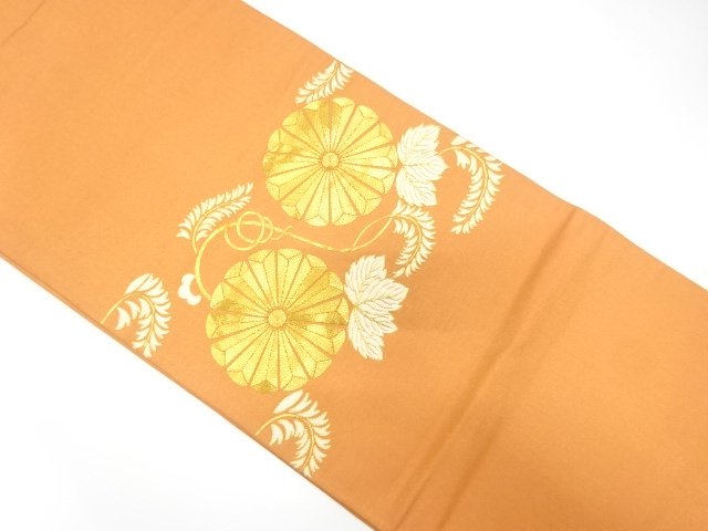 JAPANESE FUKURO OBI / EMBROIDERY / KIKU